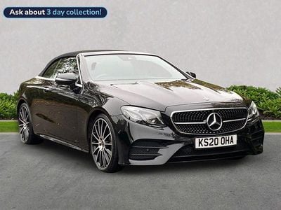 Black Used 2020 Mercedes E300 AMG line Cabriolet | £26,828 (Fair price)