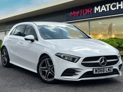 Used Mercedes A180 AMG line 2019 White Hatchback