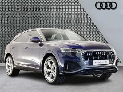 Used Audi Q8 S-Line 281 HP (206 kW) 2019 Blue SUV