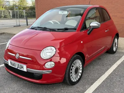 Used Fiat 500 Lounge 69 HP (50 kW) 2011 Red Hatchback