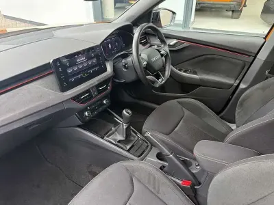 Used Skoda Kamiq Design Edition 113 HP (83 kW) 2025 Phoenix orange metallic black magic pearl effect SUV