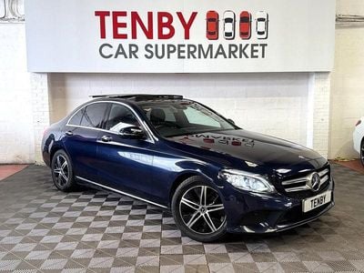 Used Mercedes C200 Premium Plus 2019 Blue Sedan