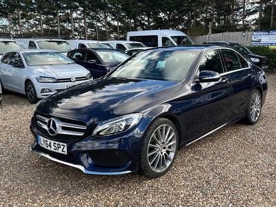 Used Mercedes C200 AMG line 184 HP (135 kW) 2014 Blue Sedan