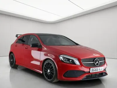 Used Mercedes A200 AMG Line Premium Plus 136 HP (100 kW) 2016 Red Hatchback