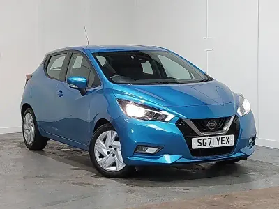Used Nissan Micra Acenta 92 HP (67 kW) 2021 Blue Hatchback
