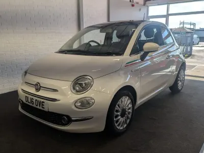 Used Fiat 500 Lounge 69 HP (50 kW) 2018 White Hatchback