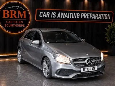 Used Mercedes A200 AMG line 136 HP (100 kW) 2016 Grey Hatchback