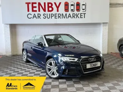 Used Audi A3 Cabriolet S-Line 150 HP (110 kW) 2020 Blue Cabriolet