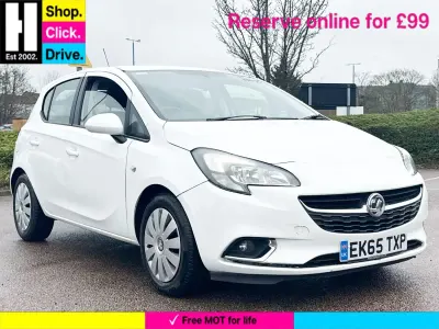 Begagnad Vauxhall Corsa Design Edition 70 HK (51 kW) 2015 Vit Halvkombi