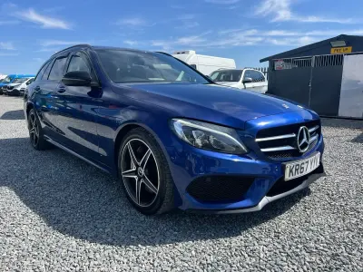 Used Mercedes C250 AMG Line Premium 204 HP (150 kW) 2017 Blue Estate