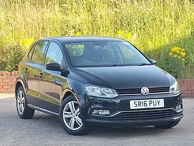 Used VW Polo Match 90 HP (66 kW) 2016 Black Hatchback