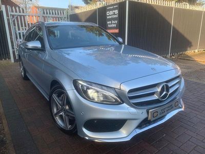 Used Mercedes C220 AMG line 170 HP (125 kW) 2017 Silver Estate