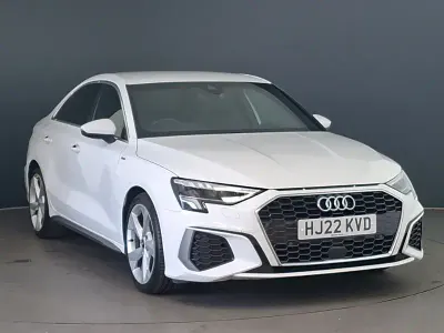 Used Audi A3 S-Line 150 HP (110 kW) 2022 White Sedan