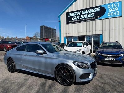 Used Mercedes C220 AMG line 170 HP (125 kW) 2016 Silver Coupe