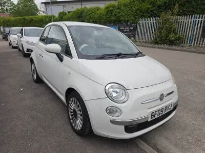 Used Fiat 500 69 HP (50 kW) 2009 White Cabriolet