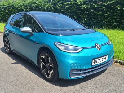 Used VW ID.3 Pro Performance 150 kW (204 HP) 2020 Blue Hatchback