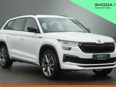 Used Skoda Kodiaq SportLine 110 HP (80 kW) 2023 Moon white metallic SUV