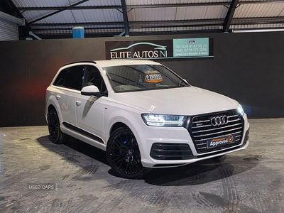 White Used 2017 Audi Q7 S-Line SUV | £19,995 (A bit pricey)