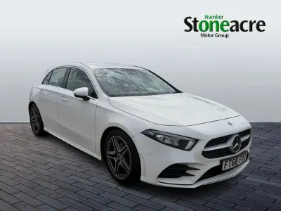 Used Mercedes A200 AMG Line Premium 163 HP (119 kW) 2019 White Hatchback
