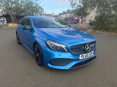 Used Mercedes A200 AMG Line Premium 134 HP (98 kW) 2016 Blue Hatchback