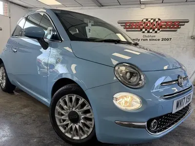 Used Fiat 500 Lounge 85 HP (62 kW) 2017 Blue Hatchback