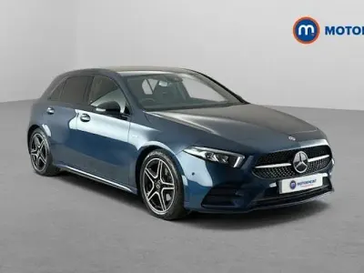Used Mercedes A180 AMG Line Premium 136 HP (100 kW) 2022 Blue Hatchback