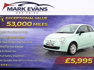 Grey Used 2015 Fiat 500 Lounge Hatchback | £5,995 (Fair price)
