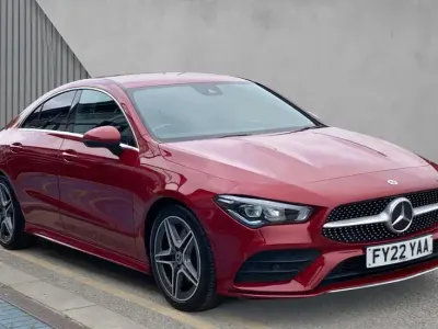 Used Mercedes CLA200 AMG line 163 HP (119 kW) 2022 Patagonia red Coupe