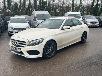 White Used 2015 Mercedes C250 AMG line Sedan | £9,299 (Fair price)