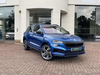 Race blue Used 2025 Skoda Karoq SportLine SUV | £29,490 (Fair price)