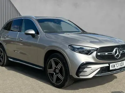 Used Mercedes GLC300e AMG Line Premium 333 HP (244 kW) 2023 Mojave silver metallic SUV