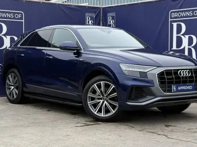 Used Audi Q8 S-Line 340 HP (250 kW) 2020 Blue SUV