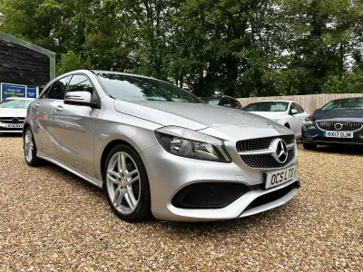 Used Mercedes A200 AMG line 136 HP (100 kW) 2017 Silver Hatchback