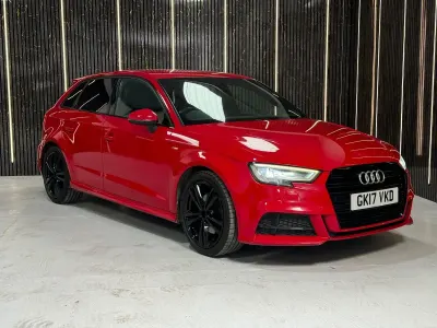 Used Audi A3 S-Line 2017 Red Hatchback