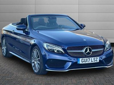 Used Mercedes C200 AMG line 184 HP (135 kW) 2017 Brilliant blue Cabriolet