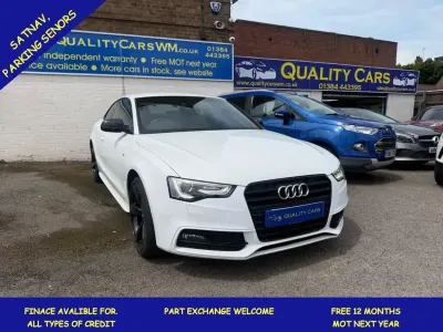 Used Audi A5 Black Edition 177 HP (130 kW) 2014 White Coupe