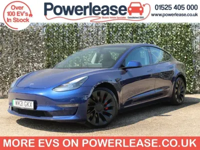 Used Tesla Model 3 Performance 461 kW (627 HP) 2021 Blue Sedan