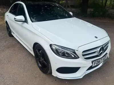 Used Mercedes C220 AMG line 170 HP (125 kW) 2017 White Sedan