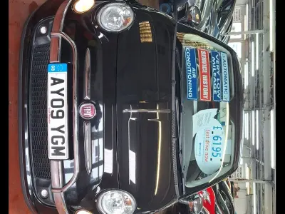 Used Fiat 500 Lounge 100 HP (73 kW) 2009 Black Cabriolet