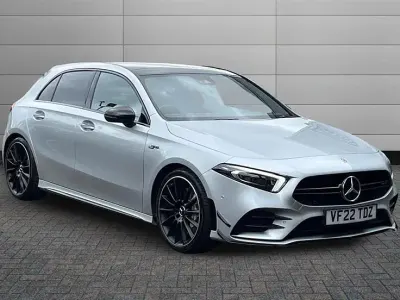 Used Mercedes A35 AMG Premium Plus 306 HP (225 kW) 2022 Iridium silver Hatchback