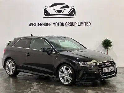Begagnad Audi A3 S-Line 150 HK (110 kW) 2017 Svart Halvkombi