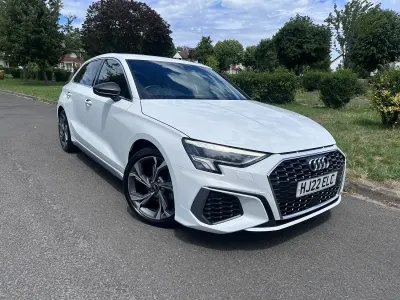 Used Audi A3 S-Line 110 HP (80 kW) 2022 White Sedan