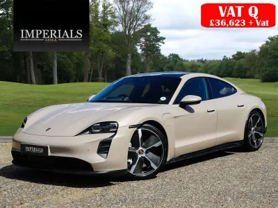 Used Porsche Taycan Performance Package 300 kW (408 HP) 2022 Beige Sedan
