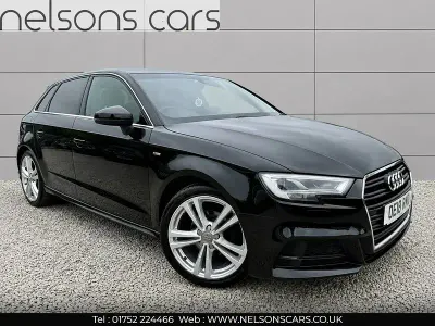 Used Audi A3 S-Line 150 HP (110 kW) 2018 Black Sedan