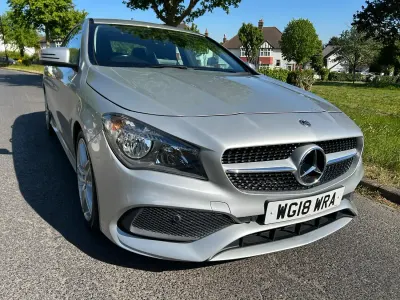 Used Mercedes CLA180 AMG line 122 HP (89 kW) 2018 Silver Sedan