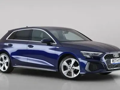 Used Audi A3 Sportback S-Line 110 HP (80 kW) 2021 Blue Hatchback