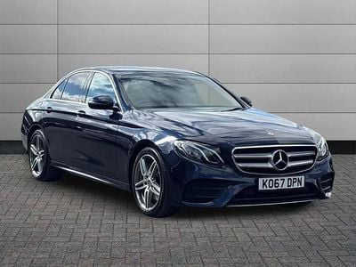 Used Mercedes E220 AMG line 191 HP (140 kW) 2018 Blue Sedan