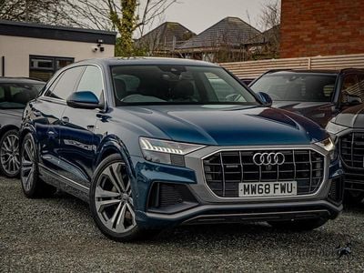 Used Audi Q8 S-Line 286 HP (210 kW) 2018 Blue SUV