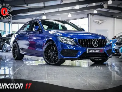 Used Mercedes C250 AMG Line Premium Plus 204 HP (150 kW) 2017 Blue Sedan