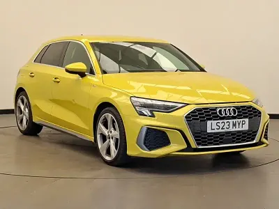 Used Audi A3 S-Line 110 HP (80 kW) 2023 Yellow Sedan